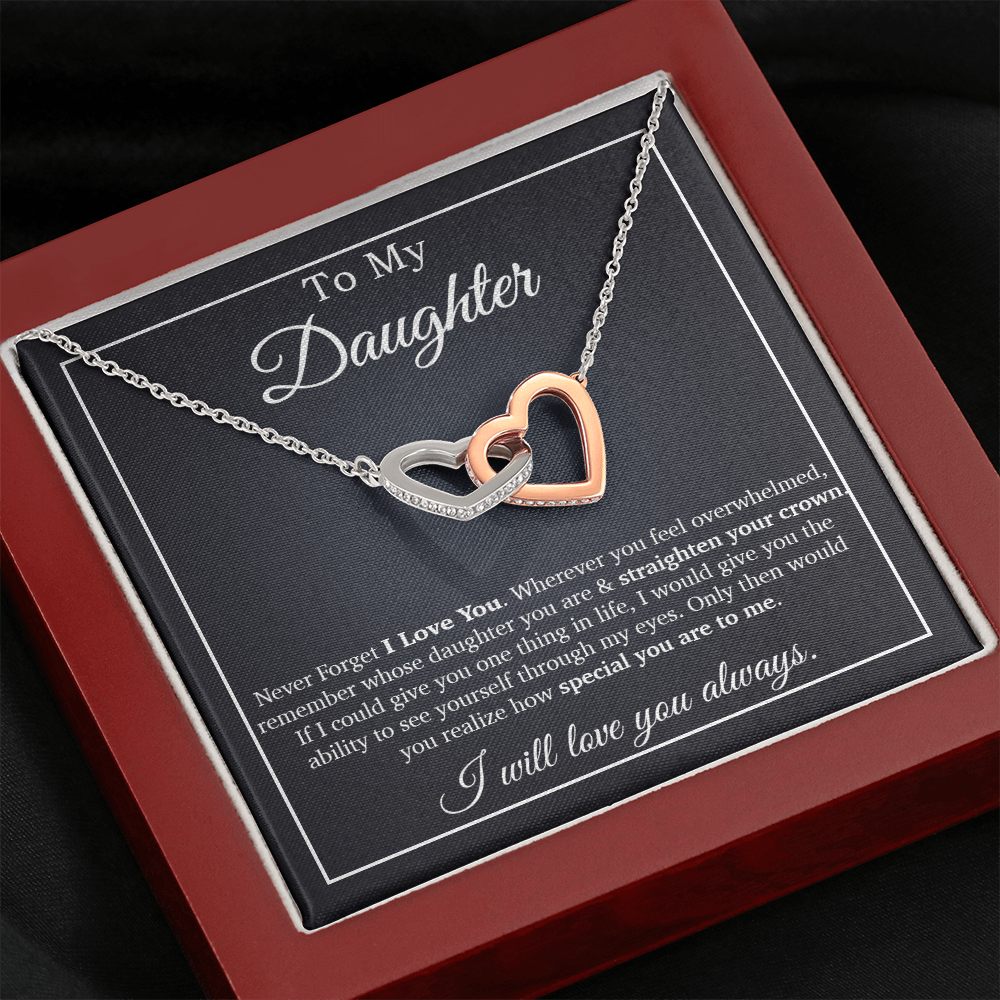 To My Daughter Necklace, Birthday Gift For Daughter,Daughter Father Necklace