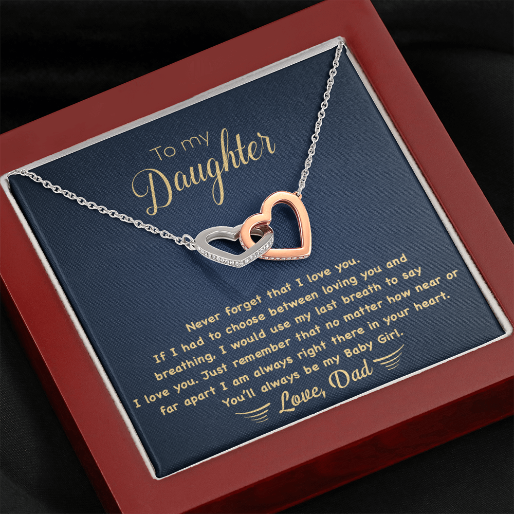 To My Daughter Necklace, Daughter Father Necklace, Daughter Gift from Dad
