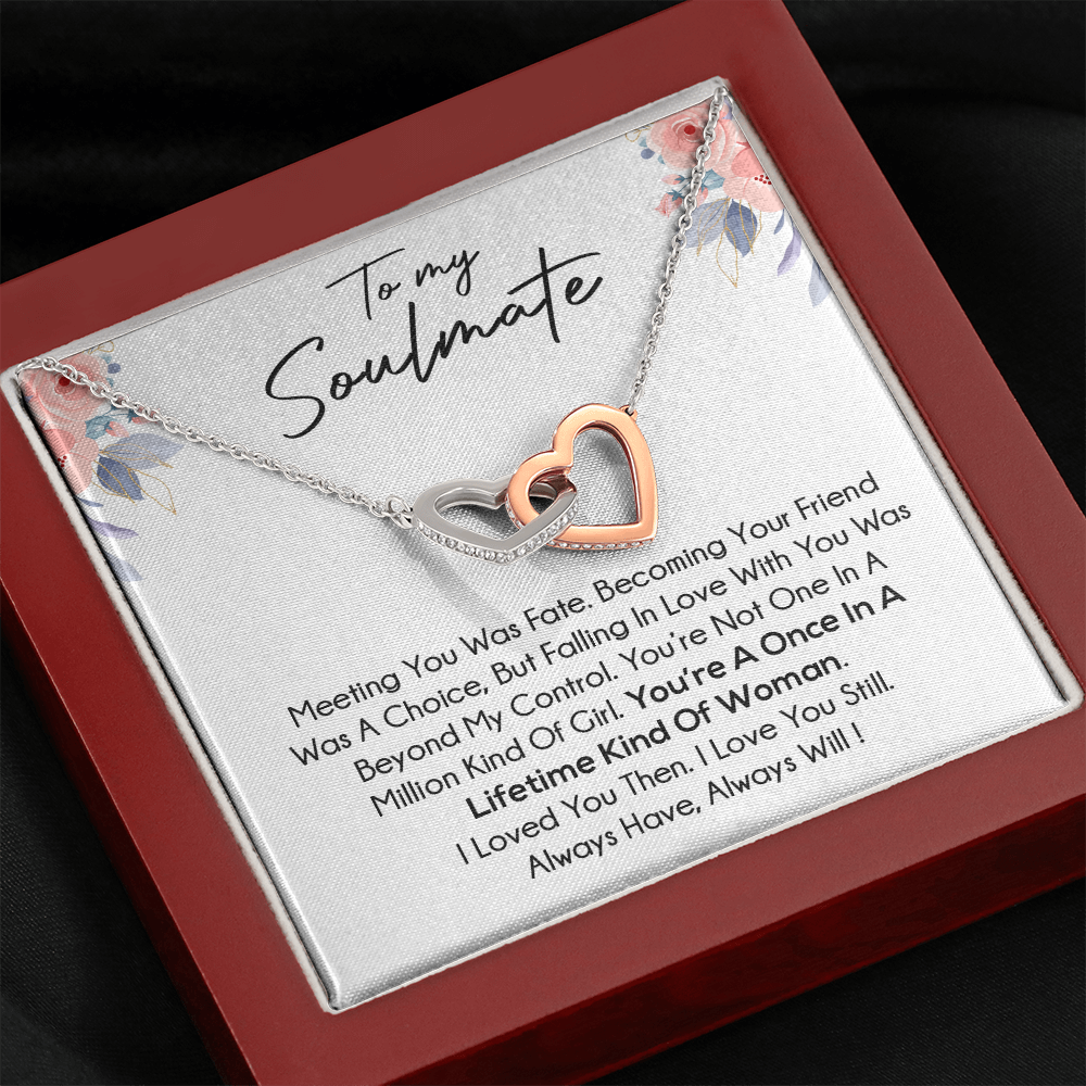 To My Soulmate Necklace Engagement Anniversary Gift for Her Birthday