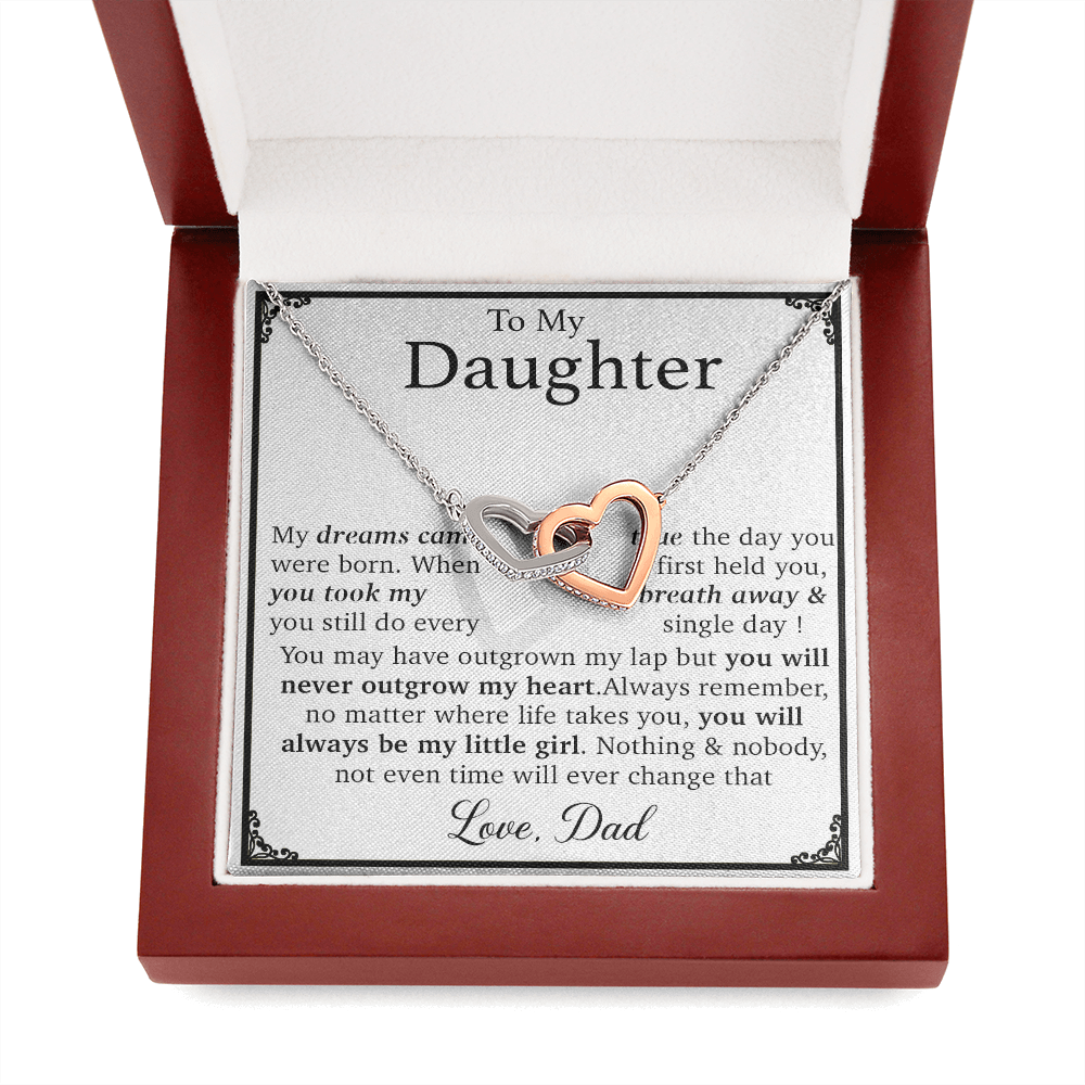 To My Daughter Necklace, Gift for Daughter from Dad, Daughter Father Necklace