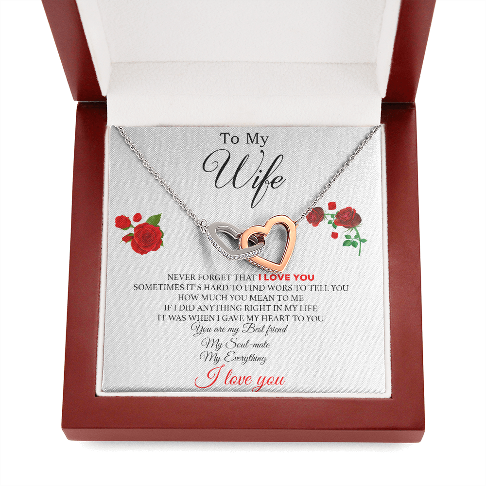 To My Wife Heart Necklace Pendant - Wife And Husband I Love You Gifts For Wife