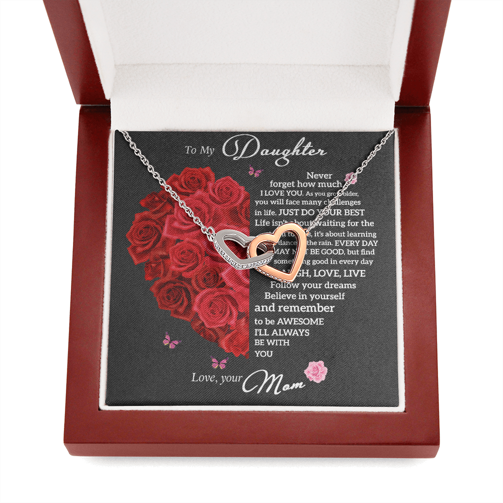 To My Daughter Necklace, Gift for Daughter from Mom, Daughter Mother Necklace