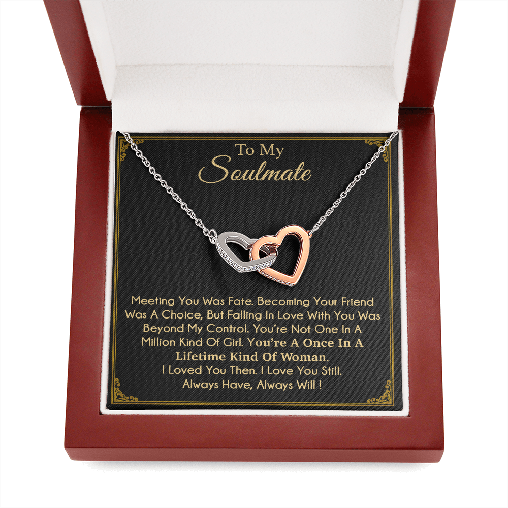To My Soulmate Necklace Engagement Anniversary Gift for Her Birthday