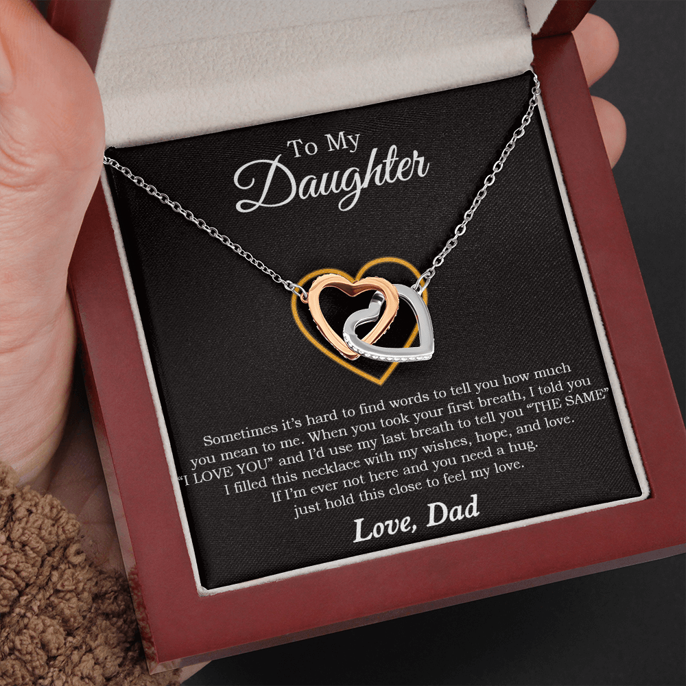 To My Daughter Necklace, Gift For Daughter From Dad, Daughter Father Necklace