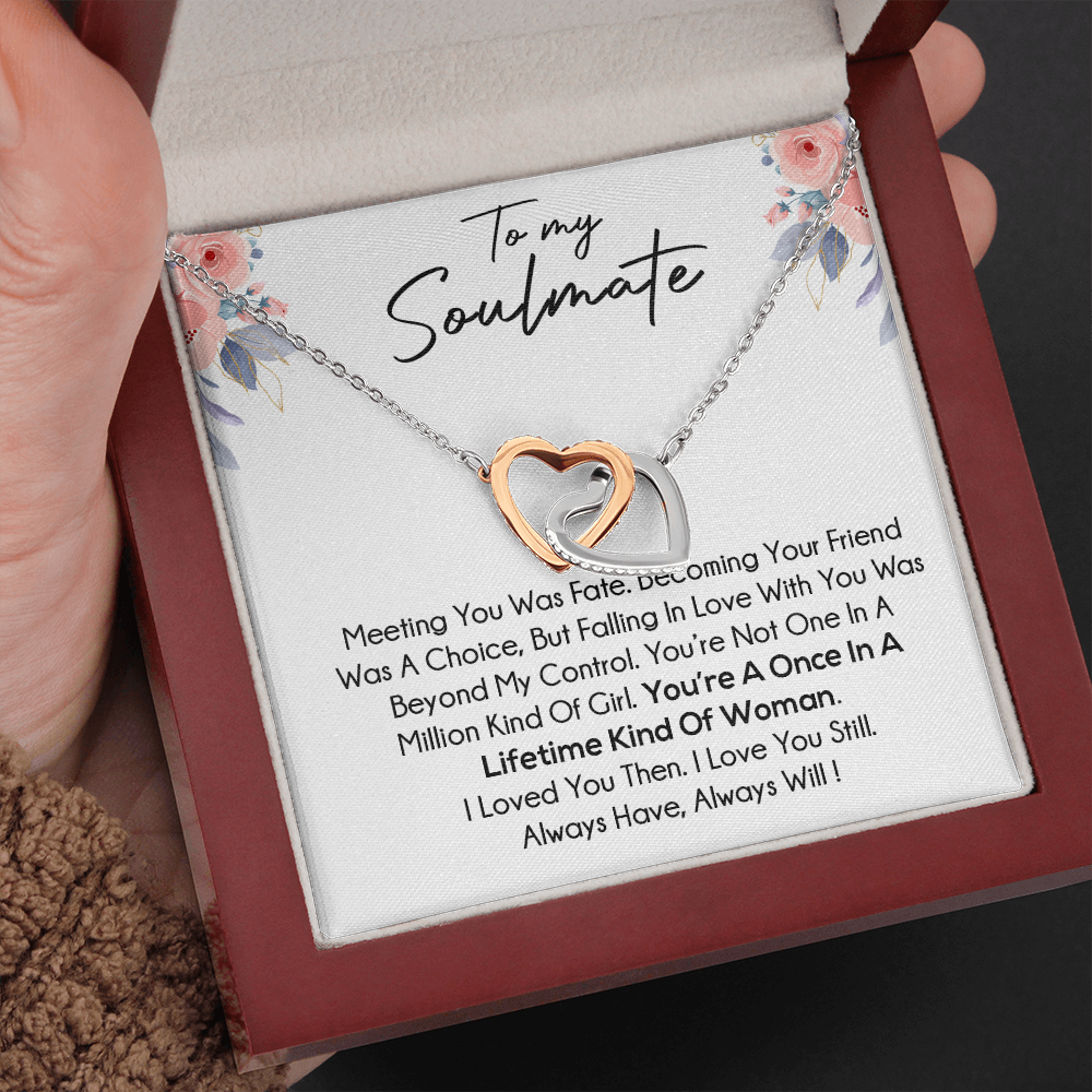 To My Soulmate Necklace Engagement Anniversary Gift for Her Birthday