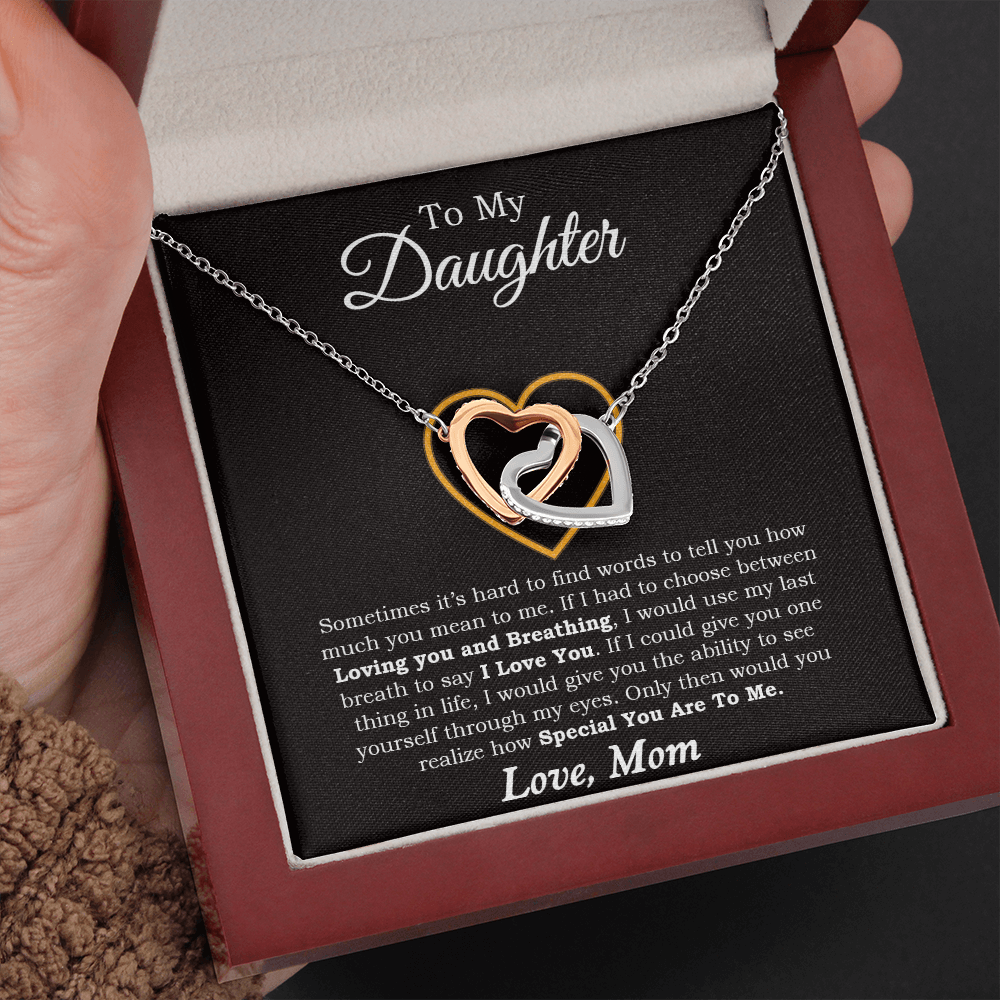 To My Daughter Necklace, Gift For Daughter From Mom, Daughter Mother Necklace