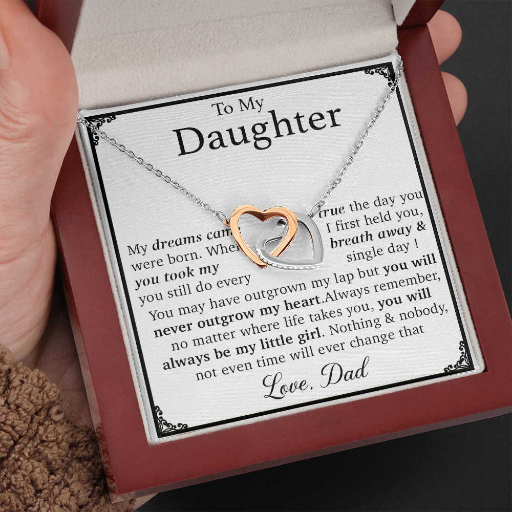 To My Daughter Necklace, Gift for Daughter from Dad, Daughter Father Necklace