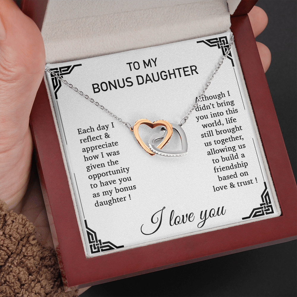 To my Bonus Daughter Necklace, Bonus Daughter, Step Daughter Gift