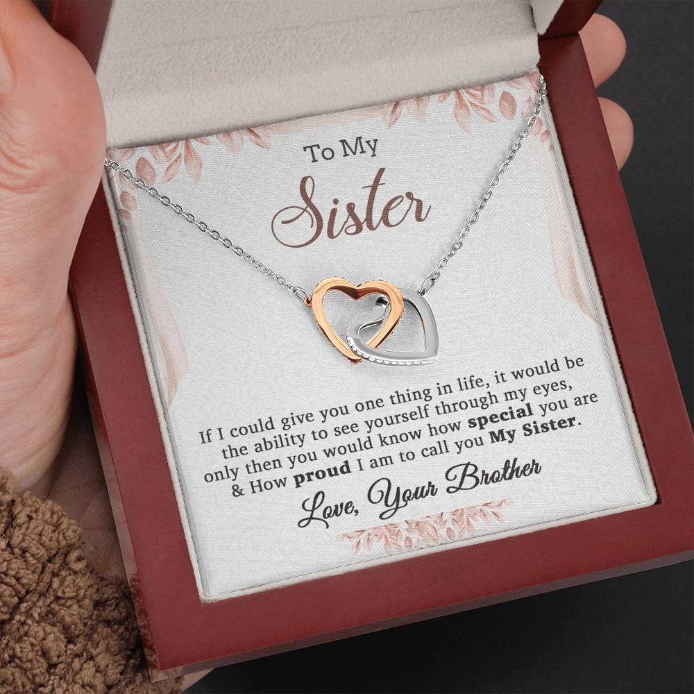 To My Sister Necklace, Brother to Sister, Birthday gift For Sister from Brother
