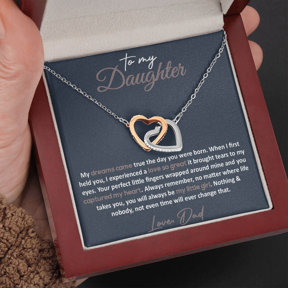 To My Daughter Necklace, Gift For Daughter From Dad, Daughter Father Necklace