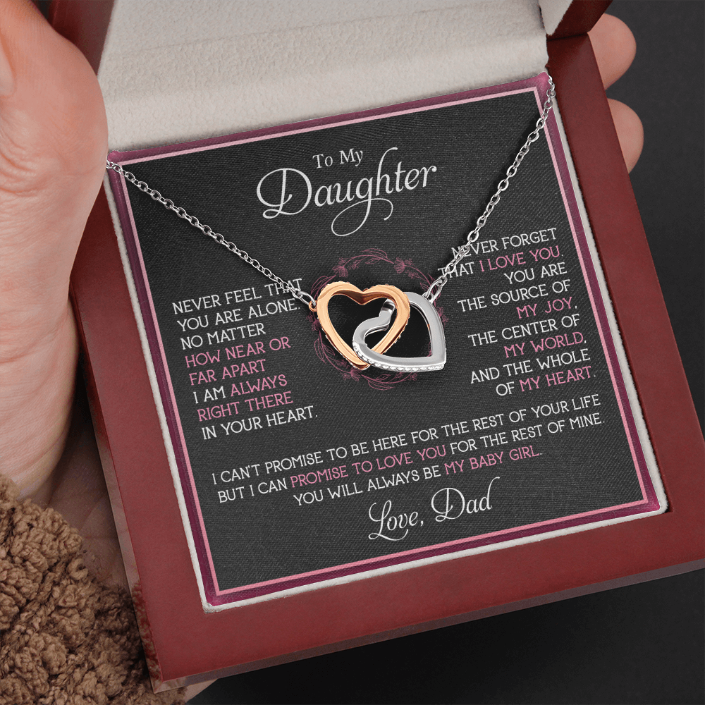 To My Daughter Necklace, Gift For Daughter From Dad, Father's Day Gift
