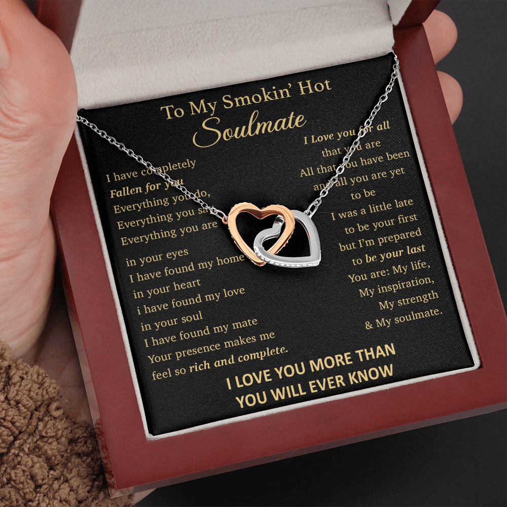 To My Soulmate Necklace Engagement Anniversary Gift for Her Birthday
