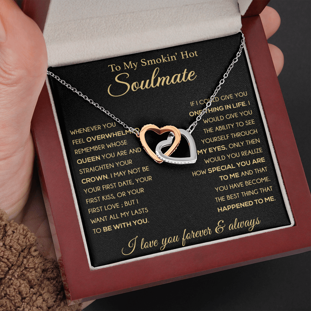 To My Soulmate Necklace Engagement Anniversary Gift for Her Birthday