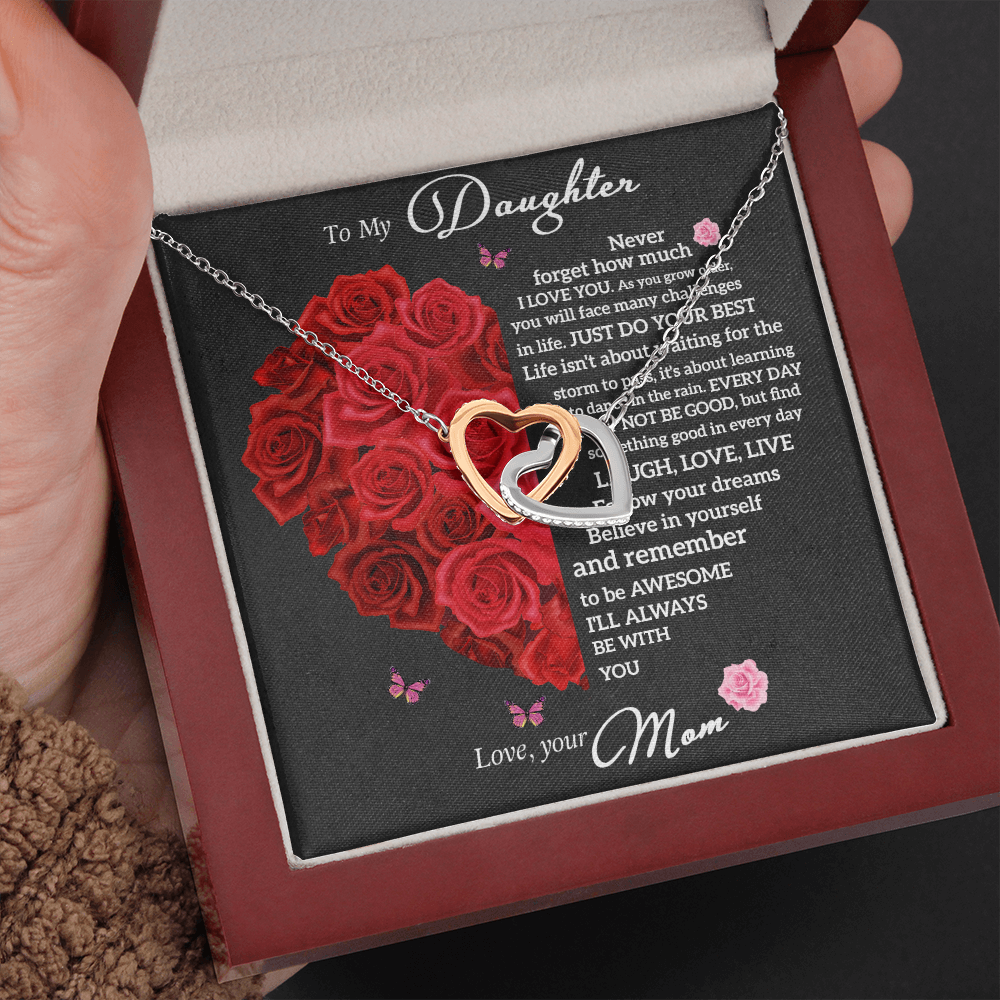 To My Daughter Necklace, Gift for Daughter from Mom, Daughter Mother Necklace