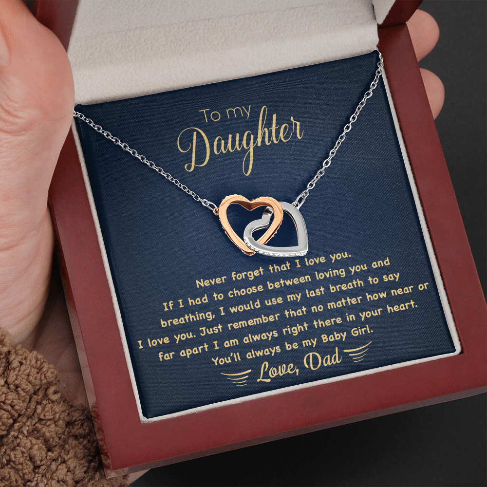 To My Daughter Necklace, Daughter Father Necklace, Daughter Gift from Dad