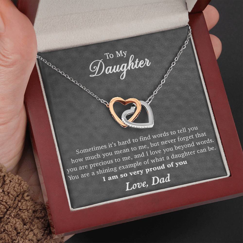 To My Daughter Necklace, Gift for Daughter from Dad, Birthday Gifts