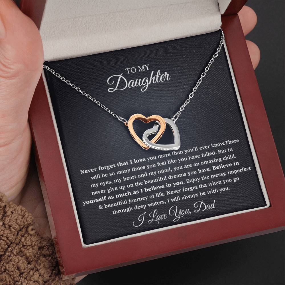 To My Daughter Necklace, Gift For Daughter From Dad