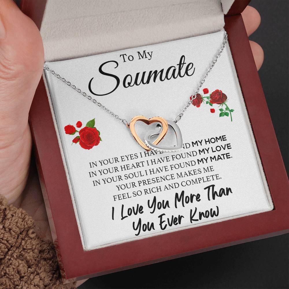 To My Soulmate Necklace, Birthday Necklace For Wife,Birthday Gift
