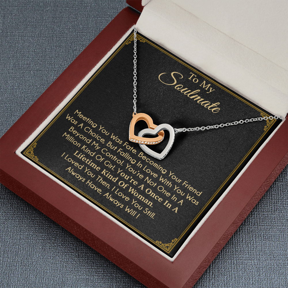 To My Soulmate Necklace Engagement Anniversary Gift for Her Birthday