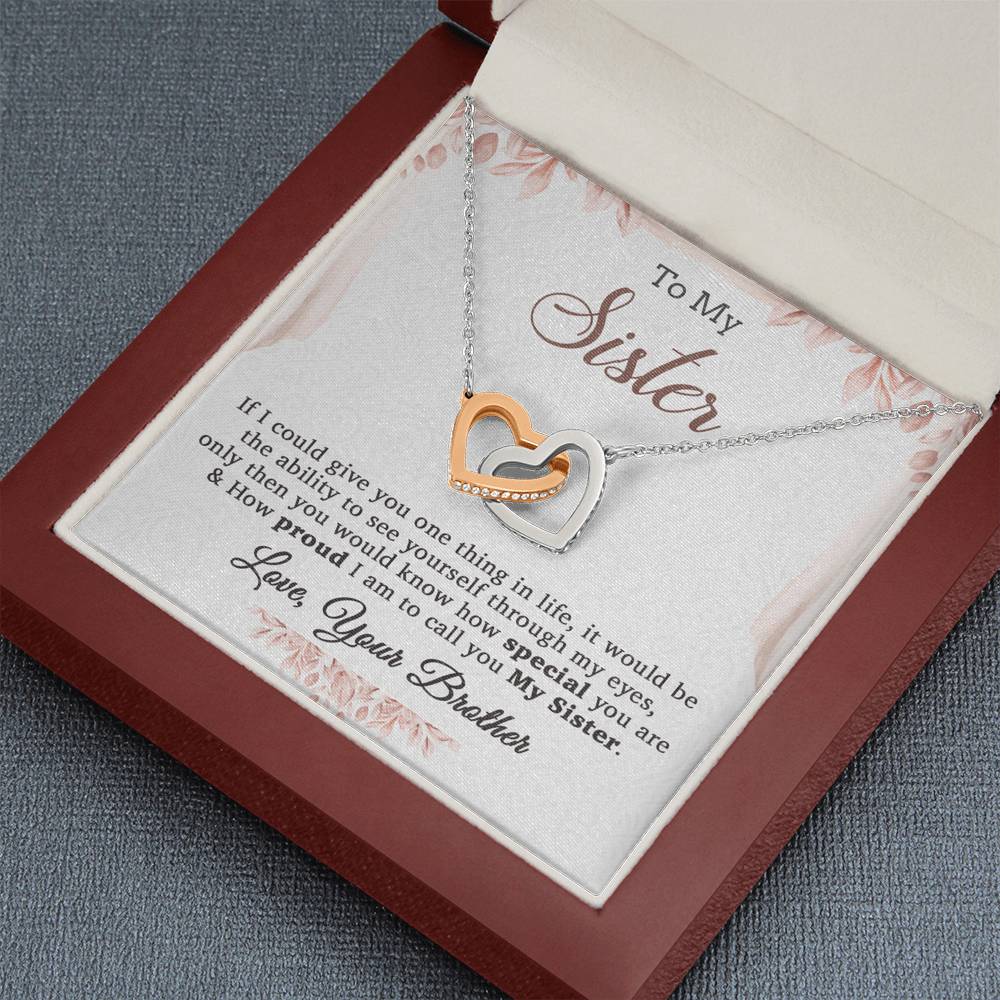 To My Sister Necklace, Brother to Sister, Birthday gift For Sister from Brother