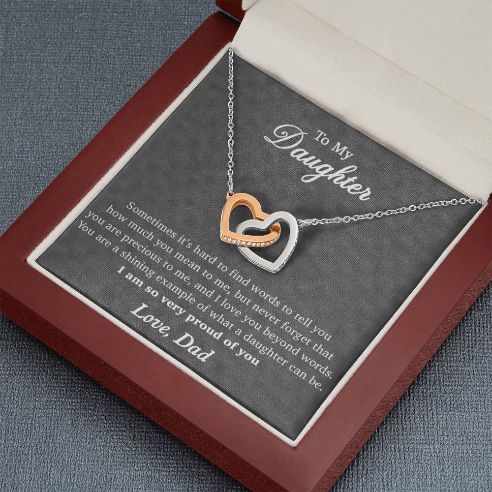To My Daughter Necklace, Gift for Daughter from Dad, Birthday Gifts