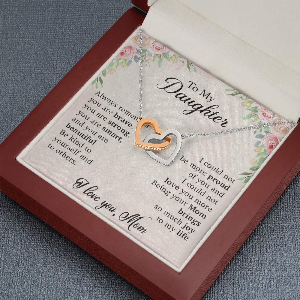 To My Daughter Necklace Love Mom