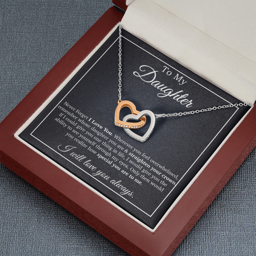 To My Daughter Necklace, Birthday Gift For Daughter,Daughter Father Necklace