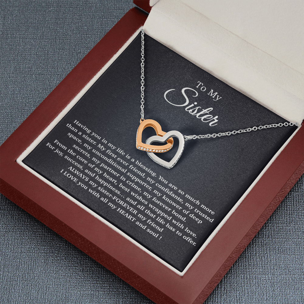 To My Sister Necklace, Birthday Gift For Little Sister, Birthday Gift