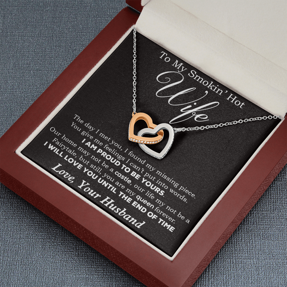 To My Smokin' Hot Wife Necklace, Birthday Necklace For Wife,Birthday Gift