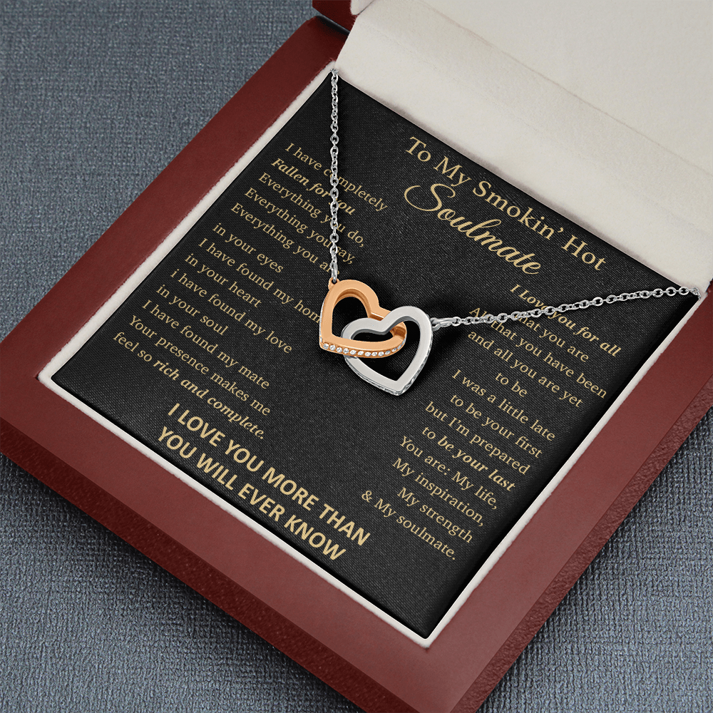 To My Soulmate Necklace Engagement Anniversary Gift for Her Birthday