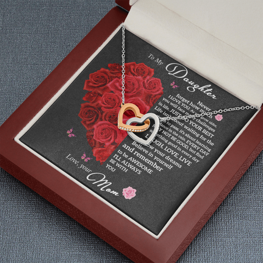 To My Daughter Necklace, Gift for Daughter from Mom, Daughter Mother Necklace