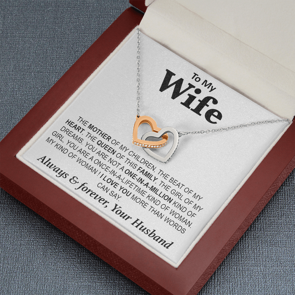 To My Wife Necklace, Gift For Wife Girlfriend From Husband, Valentines Day