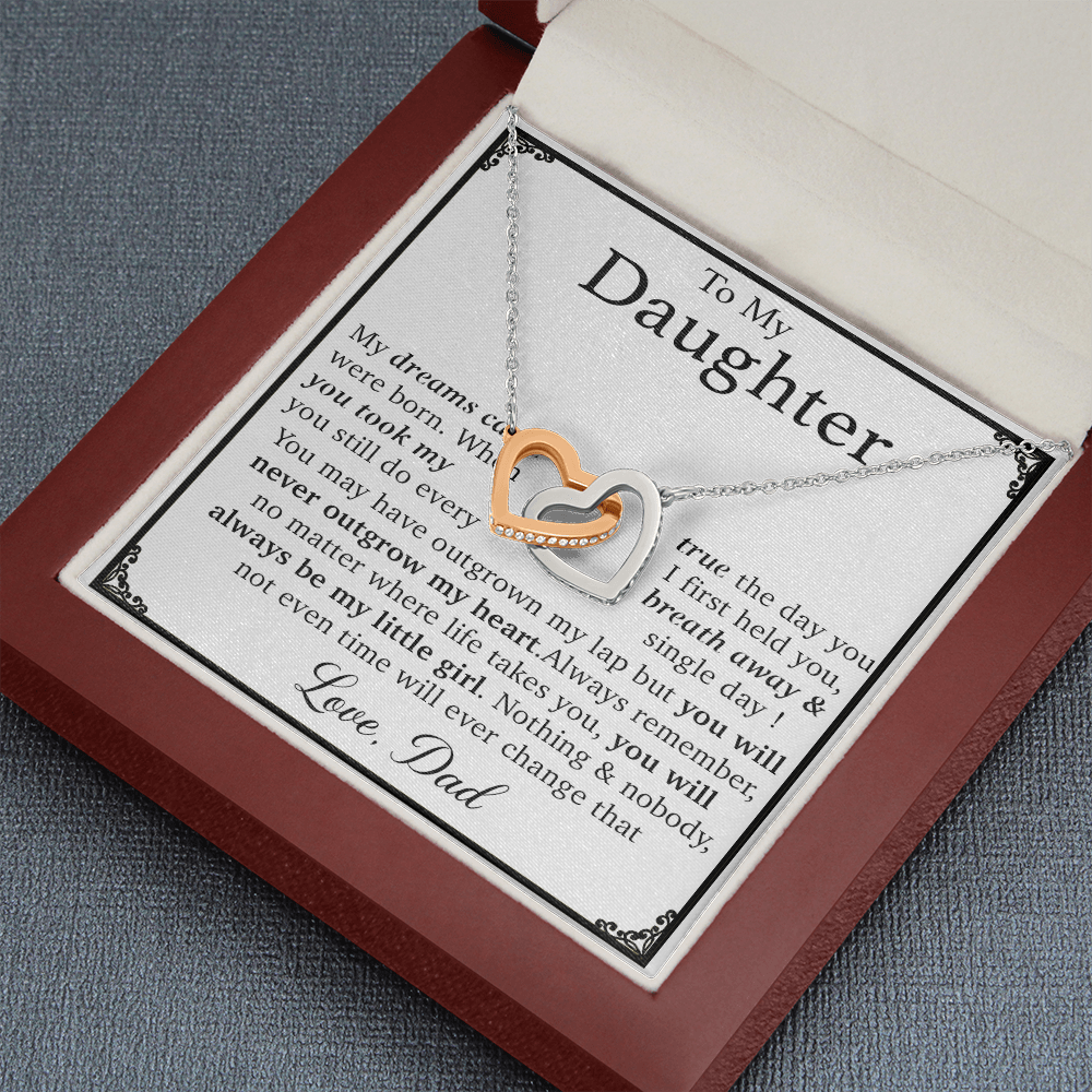 To My Daughter Necklace, Gift for Daughter from Dad, Daughter Father Necklace