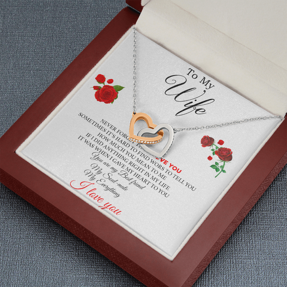 To My Wife Heart Necklace Pendant - Wife And Husband I Love You Gifts For Wife