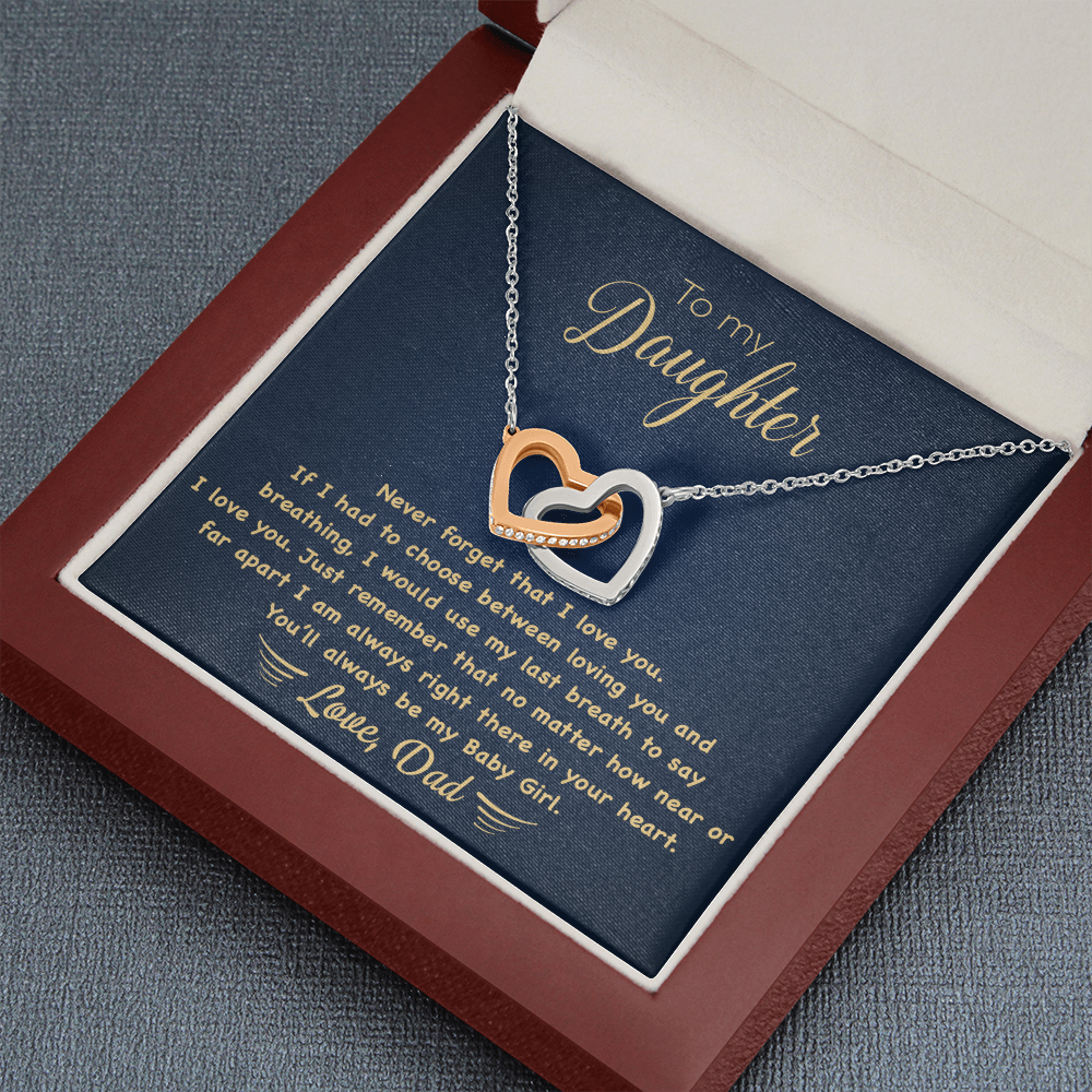 To My Daughter Necklace, Daughter Father Necklace, Daughter Gift from Dad