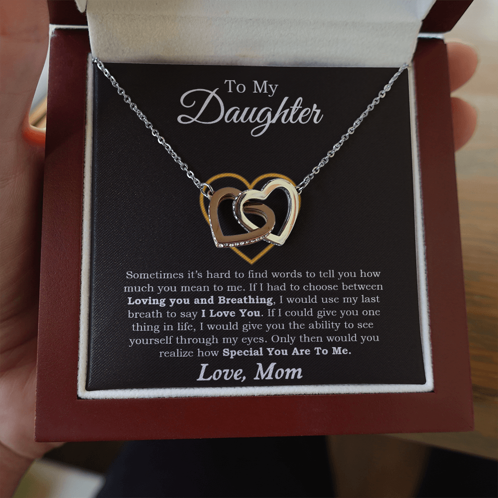 To My Daughter Necklace, Gift For Daughter From Mom, Daughter Mother Necklace