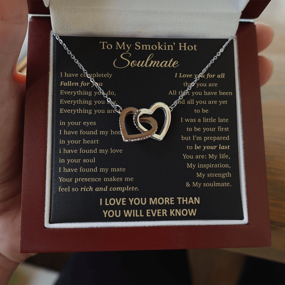 To My Soulmate Necklace Engagement Anniversary Gift for Her Birthday