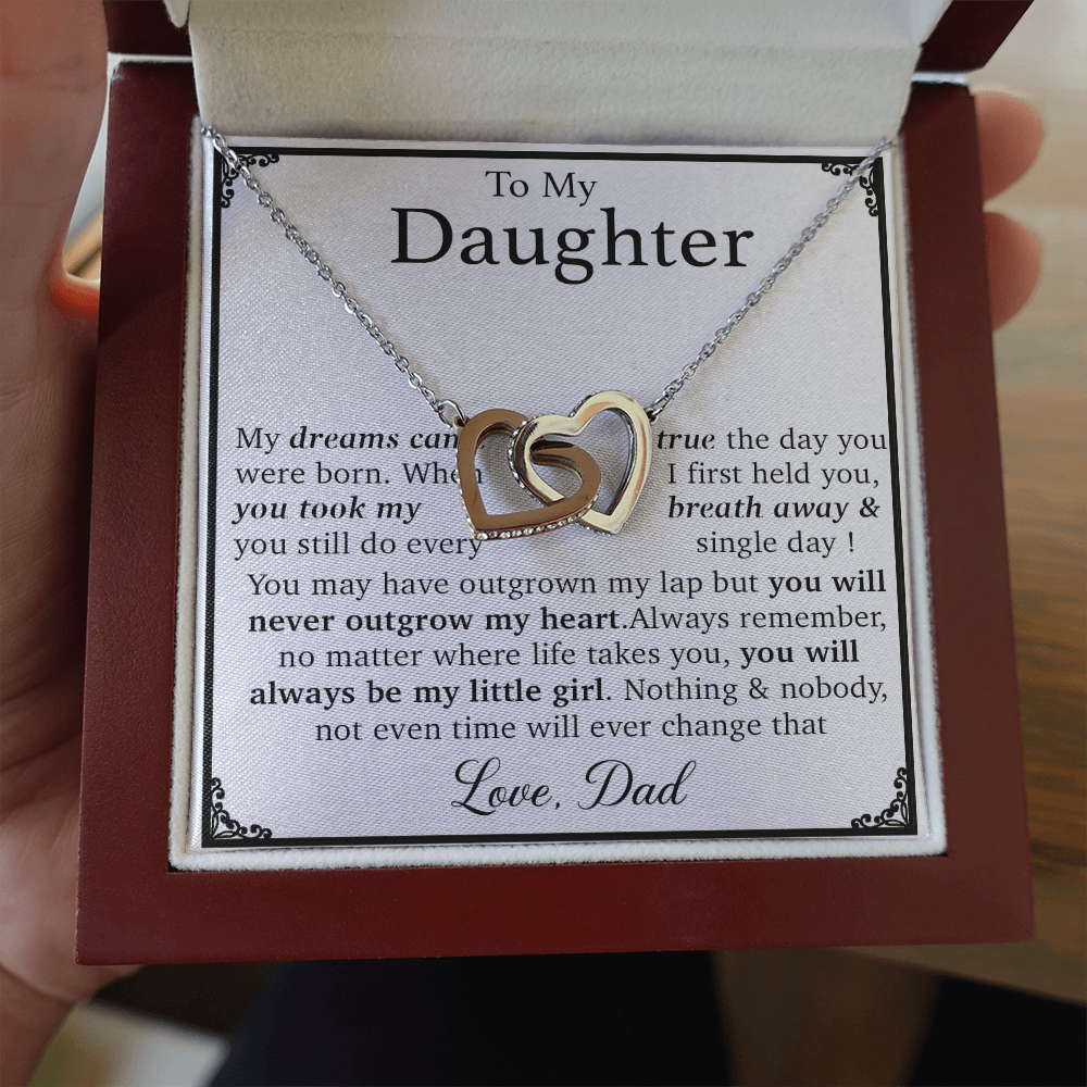 To My Daughter Necklace, Gift for Daughter from Dad, Daughter Father Necklace