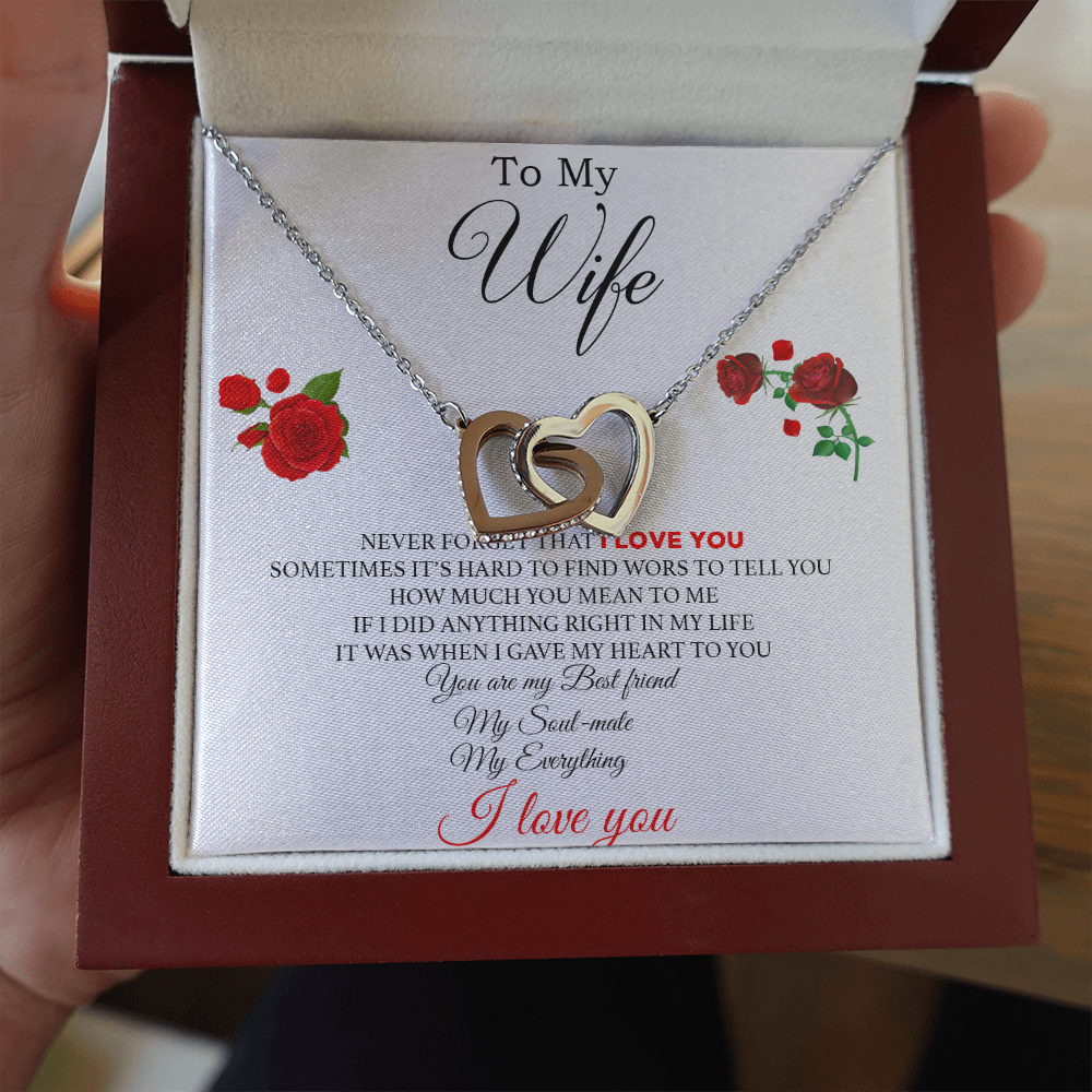 To My Wife Heart Necklace Pendant - Wife And Husband I Love You Gifts For Wife