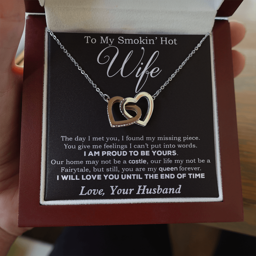 To My Smokin' Hot Wife Necklace, Birthday Necklace For Wife,Birthday Gift
