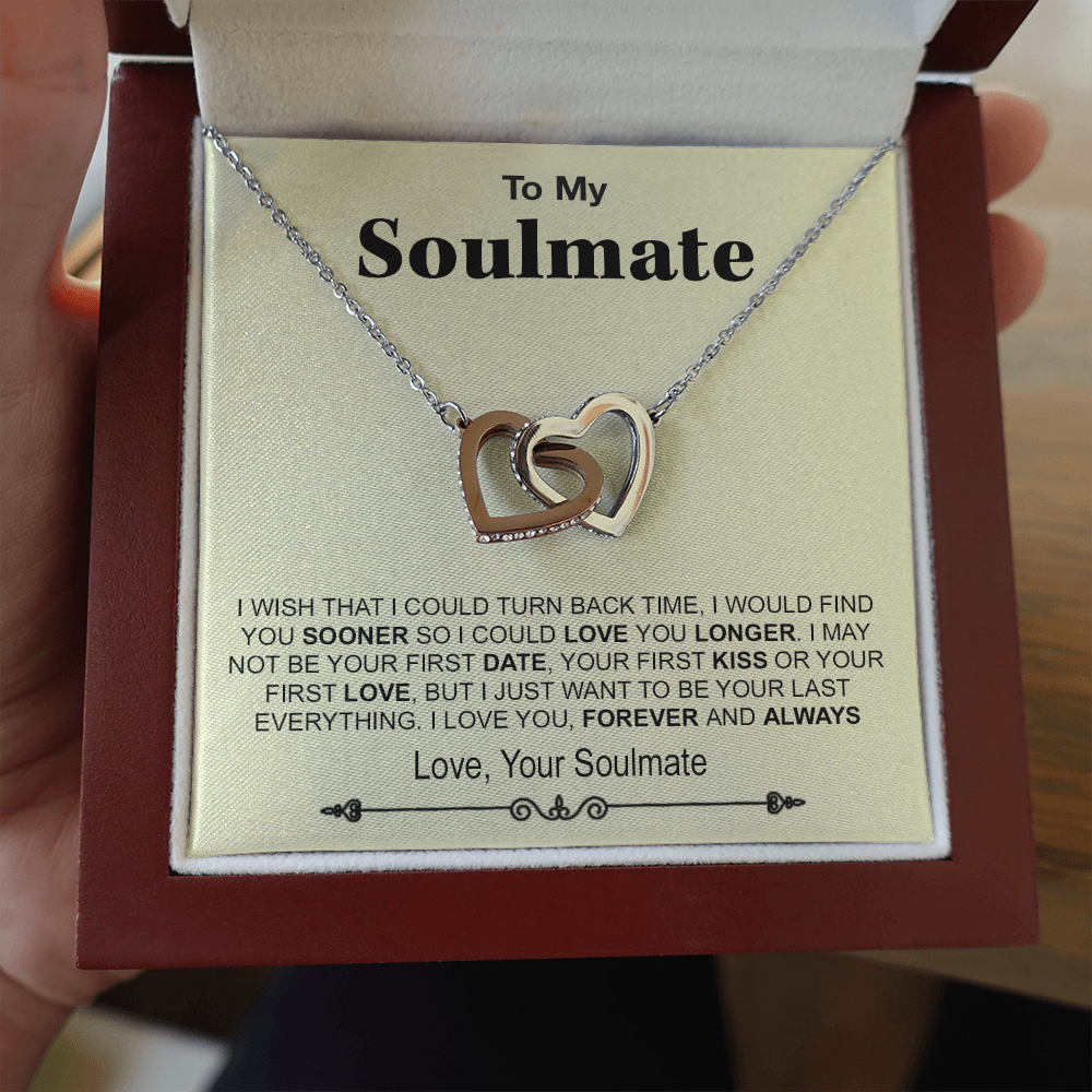 To My Soulmate Necklace, Birthday Necklace For Wife, Anniversary Gift
