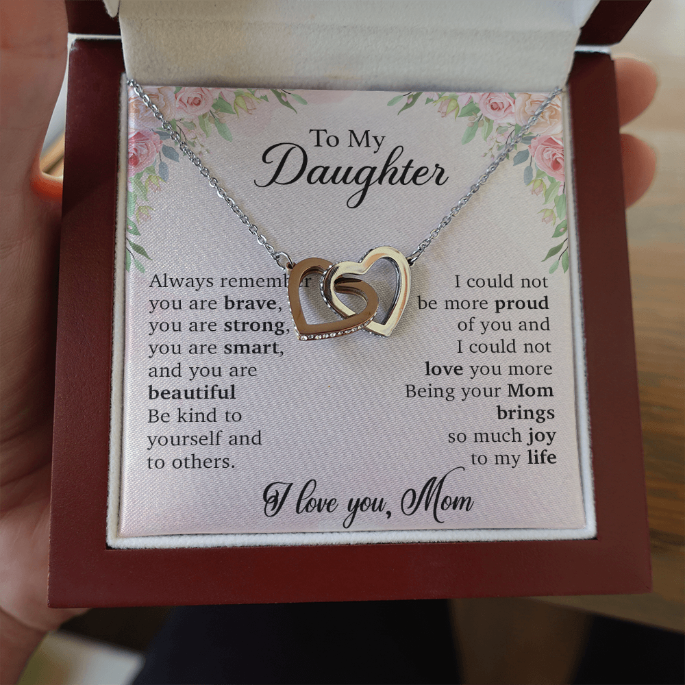 To My Daughter Necklace Love Mom