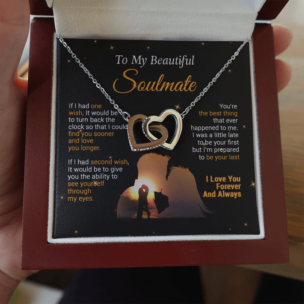 To My Soulmate Necklace, Gift For Wife Girlfriend From Husband, Valentines Day