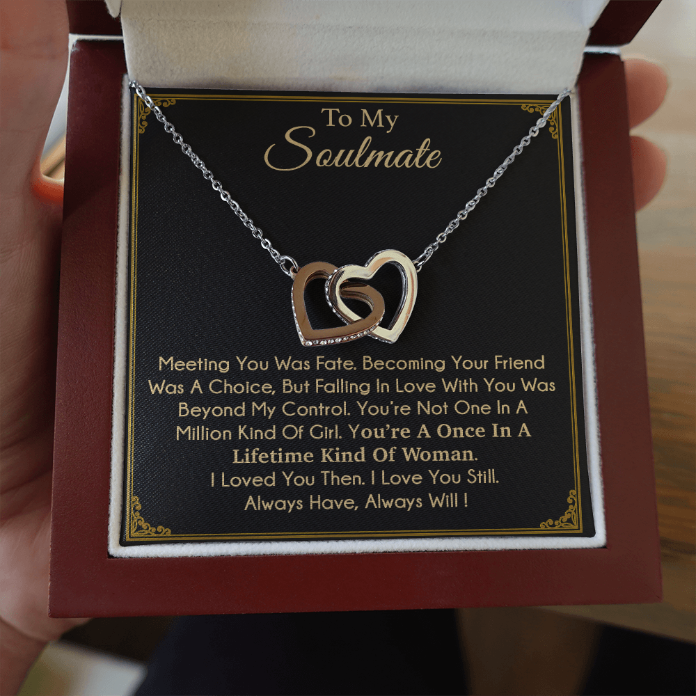 To My Soulmate Necklace Engagement Anniversary Gift for Her Birthday