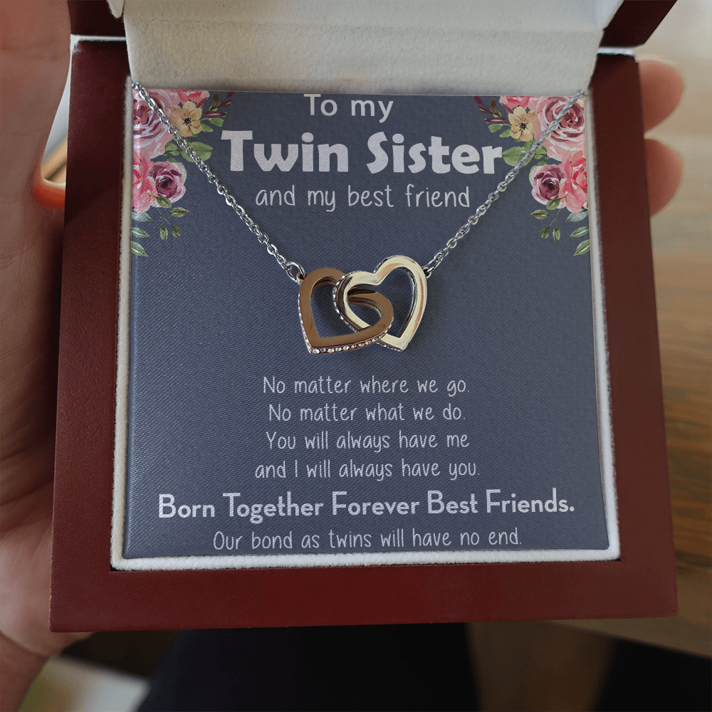 Twin Sister Necklace Gift, My Twin Necklace, Gift for Twin Sister Birthday Gift