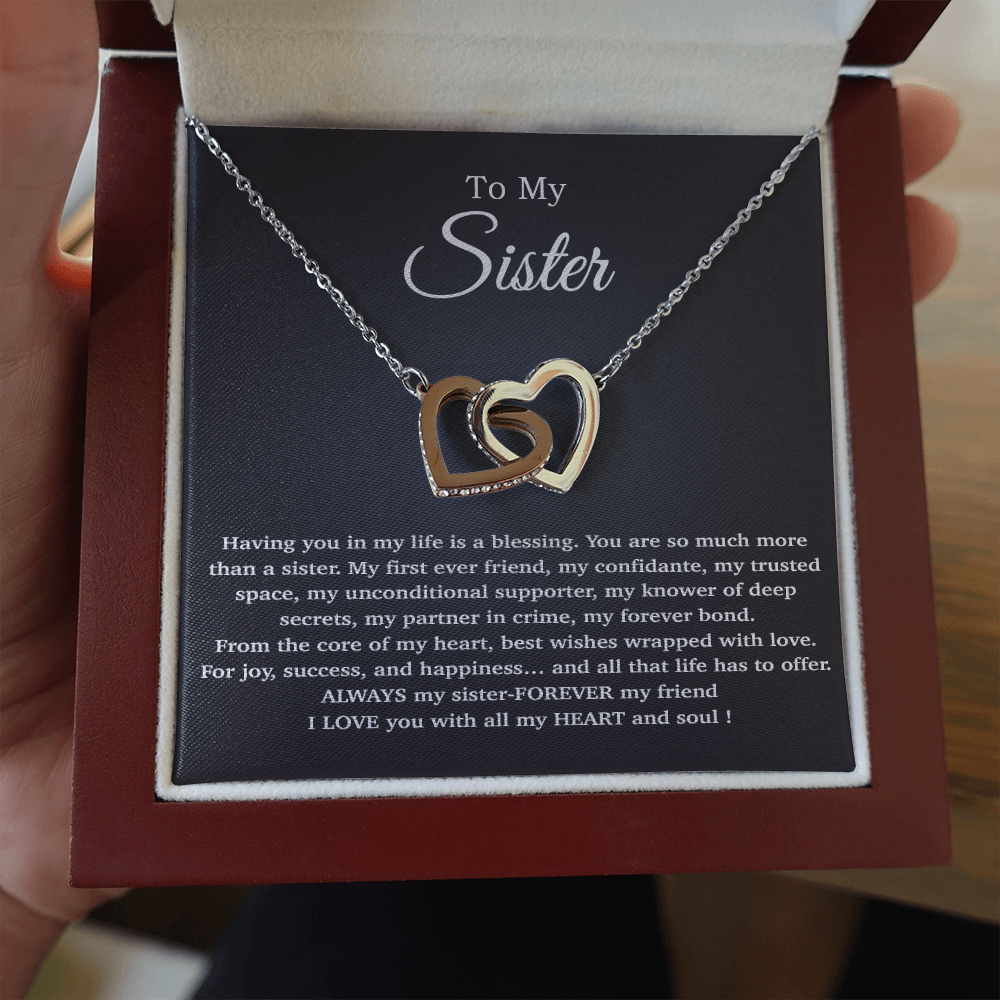 To My Sister Necklace, Birthday Gift For Little Sister, Birthday Gift