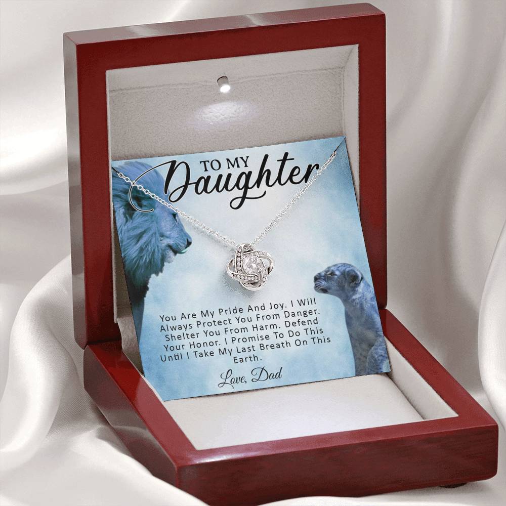To My Daughter Necklace, Daughter Father Necklace, Daughter Gift from Dad