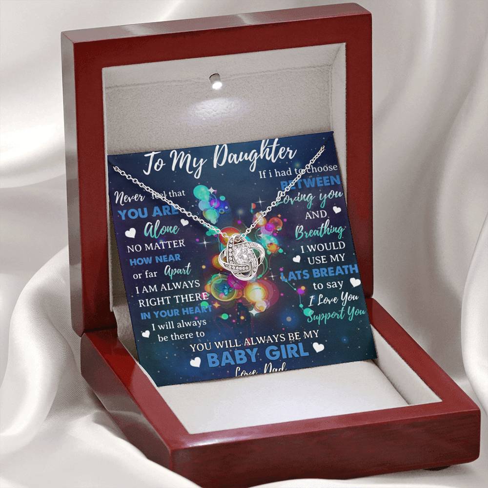 To My Daughter Necklace, Daughter Father Necklace, Daughter Gift from Dad