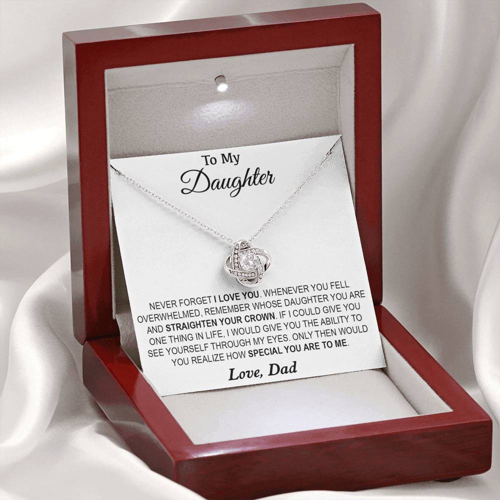 To My Daughter Necklace, Father to Daughter Gift, Birthday Gift To Daughter From Dad