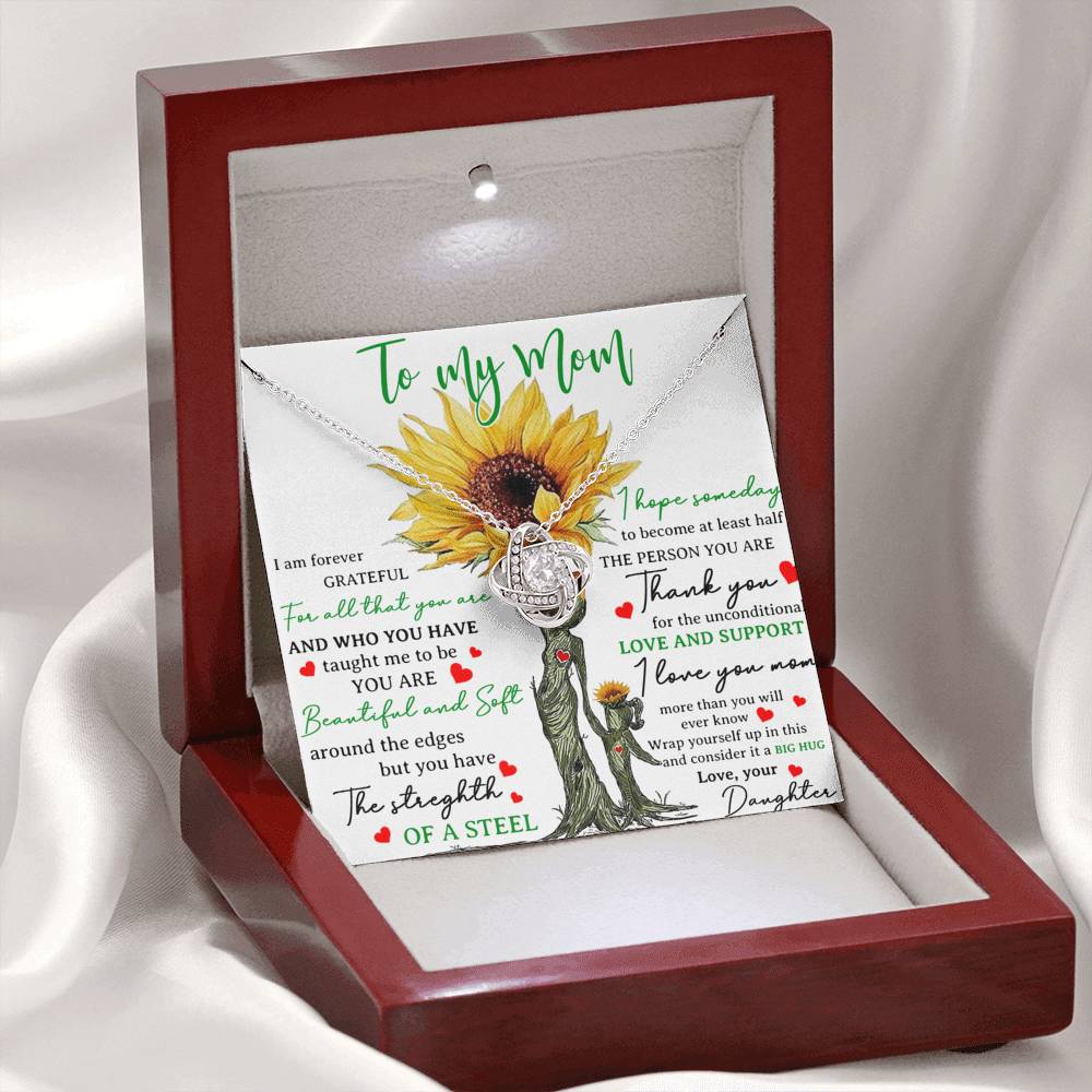 To my Mom Necklace , Happy Mother Day Necklace, Mom Gift from Daughter
